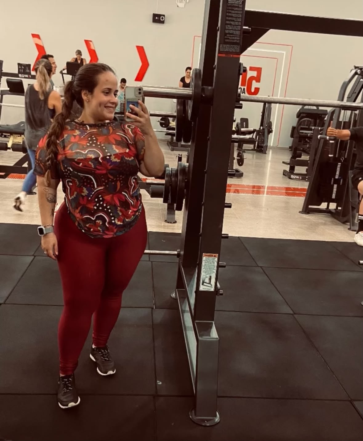 Aluna Lara Antes do Treino